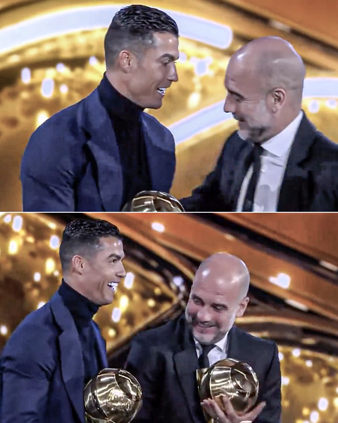 Khoảnh khắc Ronaldo và Pep tôn trọng nhau rất ít